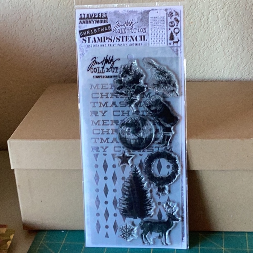 TIM HOLTZ Christmas stencil/stamp